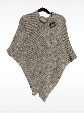 Love Your Melon Knit Poncho – Heather Gray, One Size